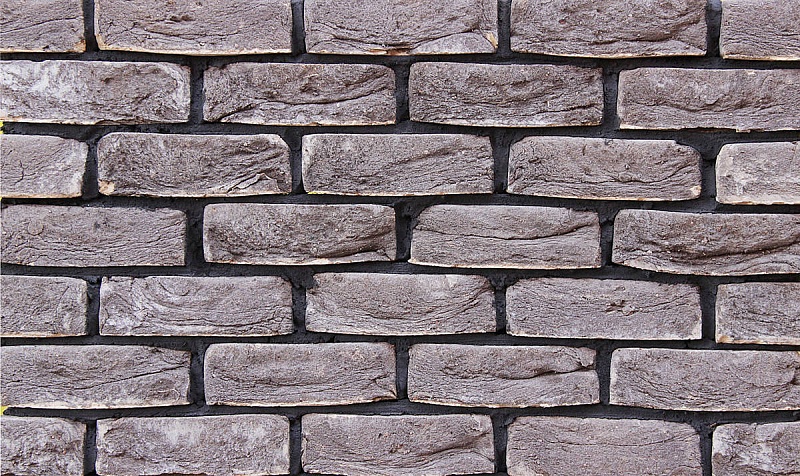 Кирпич ручной формовки Вейсбах, М-125,100x210x65, серый, Петровский кирпич