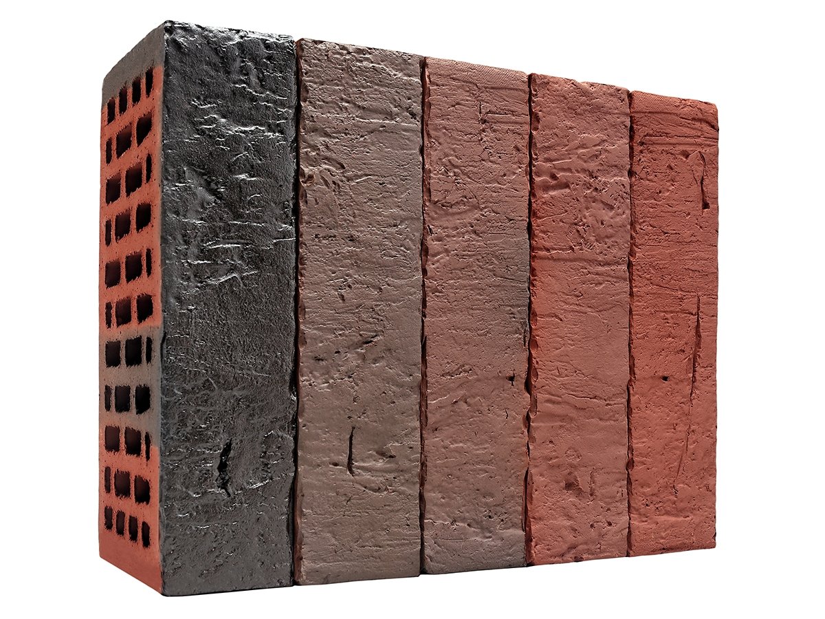 Облицовочный кирпич Кирово-Чепецк Аренберг ручной формовки - 250x120x65 мм