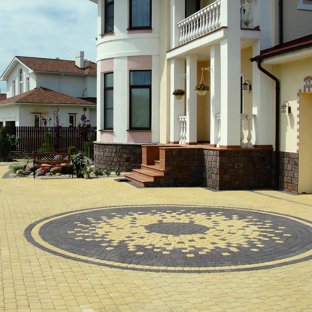 Тротуарная плитка BRAER II «Классико круговая» ПЕСОЧНЫЙ